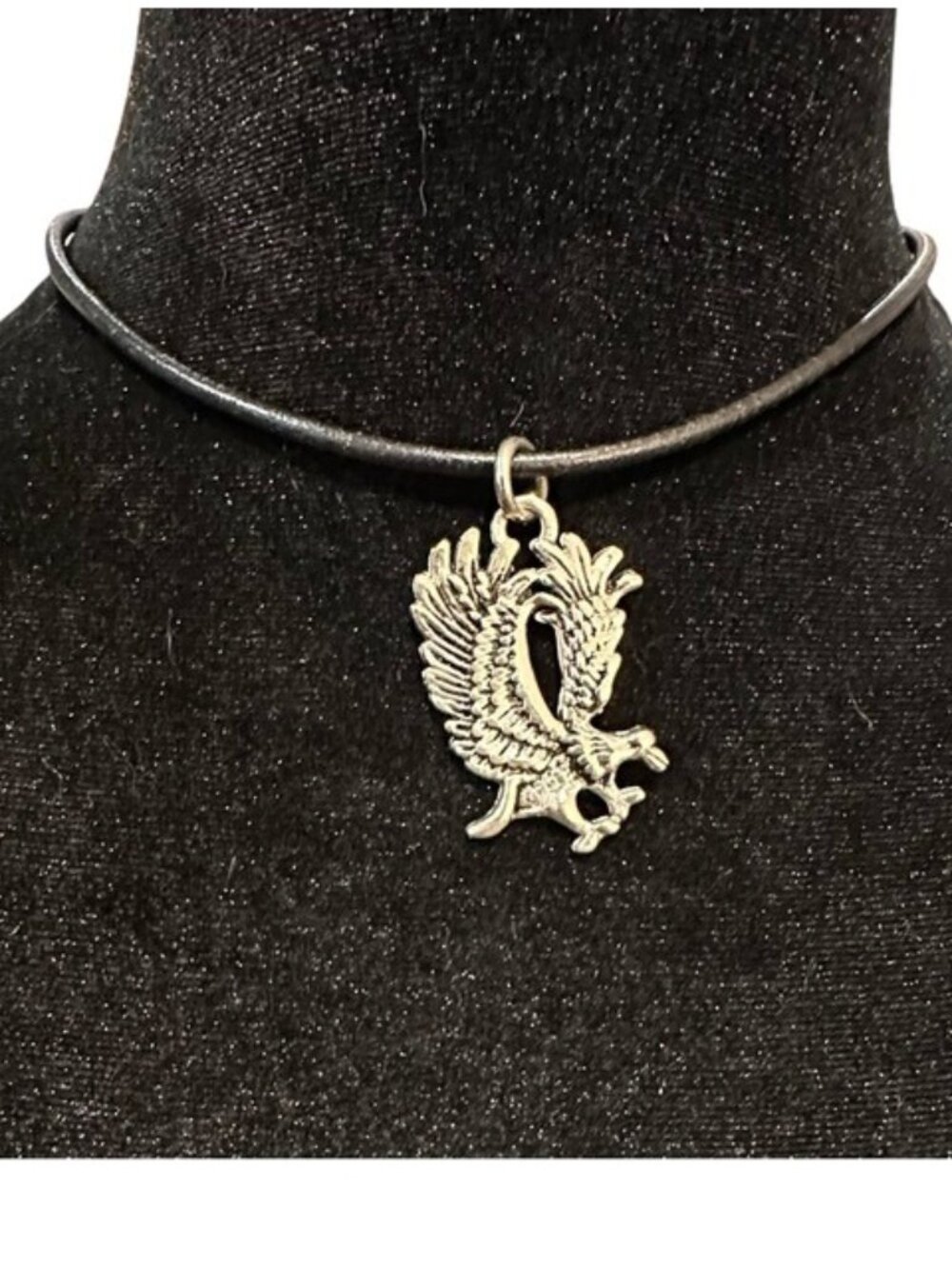 Flying Eagle Bird Pendant Necklace Chord Necklace Adjustable Length